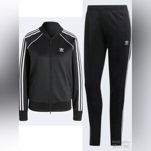 Adidas Adicolor Classics Black SST Track Jacket AND Pants Women's SET